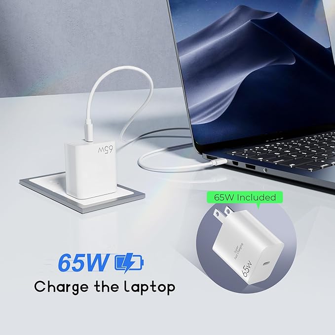 8-in-1 Charging Station 65W, 15W Magnetic Wireless Charger with Retractable Cable, 30W USB C Fast Charging Stand for iPad, Multiple Devices for iPhone 17 16 15 14 13 12 Pro Max Apple Watch Airpods
