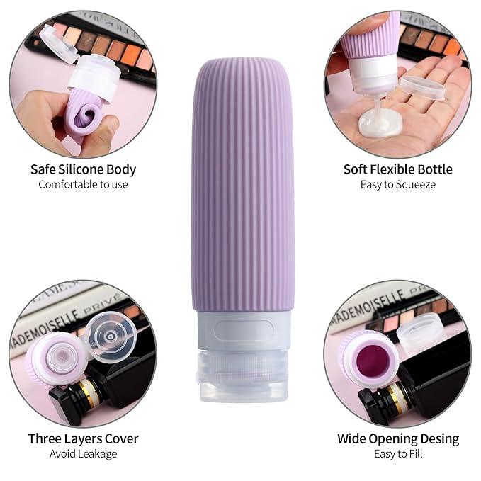 Mrsdry 16 Pack Travel Bottles for Toiletries, Large 6oz Silicone Travel Containers, Leak Proof Refillable Liquid Shampoo And Conditioner Travel Essentials