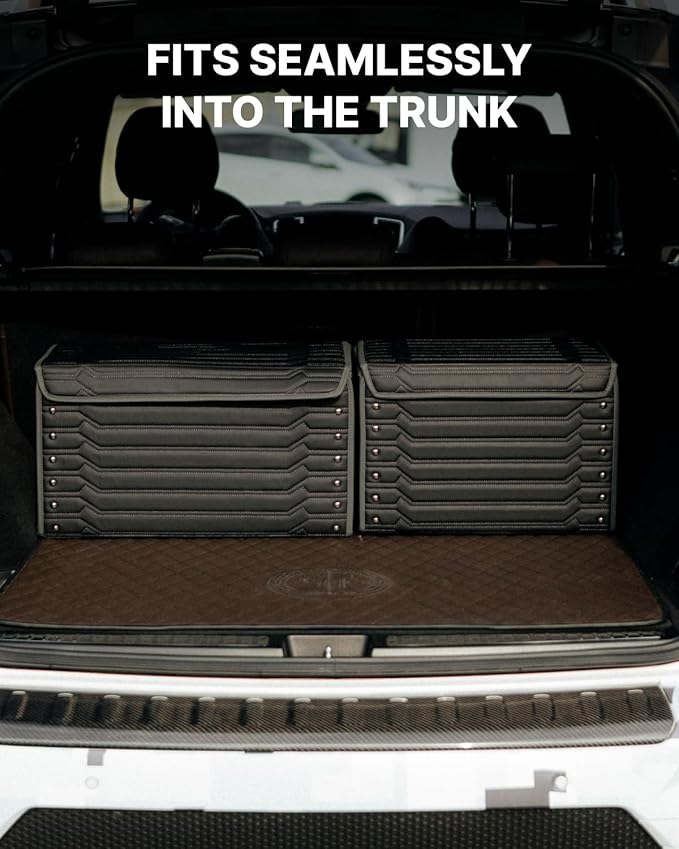 Owleys Trunk Organizer for Toyota Tacoma Gifts for Men – Premium Truck Accessories Organizer for 2000–2025 Models – Car Storage Box for Back Seat, Bed & Console – Highway 17