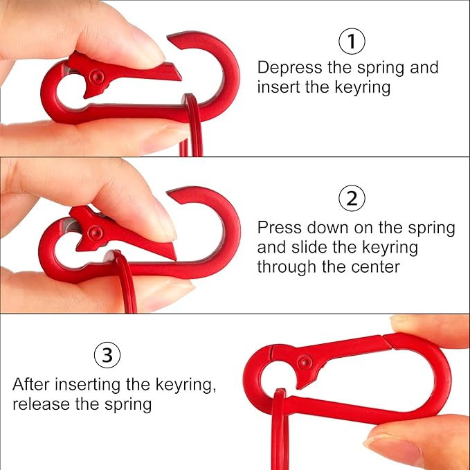 Metal Keychains for Women Men, Key Chain Ring Clip Holder Organizer for Home Car, Cut Keyring Accessories