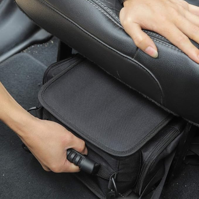YOCTM Under Seat Organizer for 2007-2025 Jeep Wrangler JK JL JLU 4XE Sports Rubicon Gladiator JT Backseat Rear Under Seat Storage Bags Black Portable Storage Tool Kits Pocket…