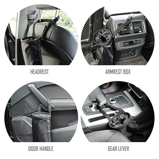 UTSAUTO 2 Pack Car Trash Bags Car Trash Can Washable Eco-Friendly Seat Back Hanging Car Trash Bag Car Garbage Bag for Car,Travelling,Outdoor