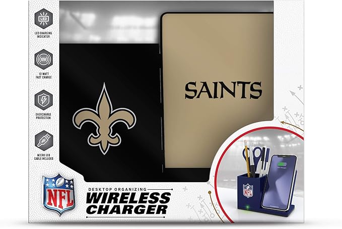 SOAR NFL Unisex Wireless Charging Stand and Desktop Organizer