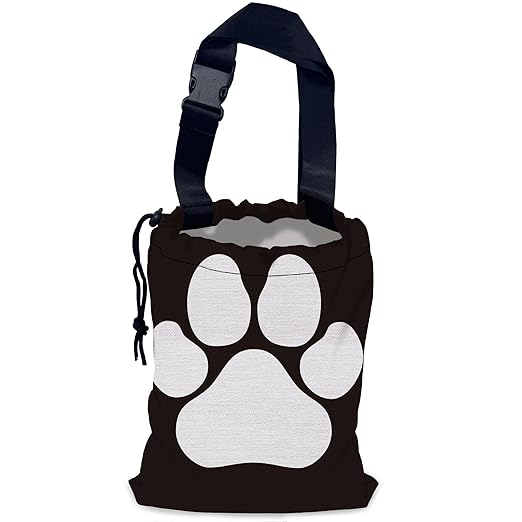 Dog Paw Car Trash Bag,Hanging Drawstring Car Garbage Bag,Waterproof Canvas Car Back Seat Organizer with Adjustable Buckle,for Vehicles,SUVs,Camping,Road Trips