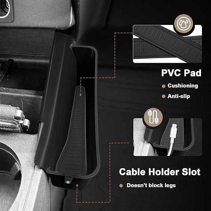 Muslogy for 2022 2023 2024 2025 2026 Maverick Center Console Shifter Storage Box ABS Material Console Side Organizer with Stronger Tape Compatible with Ford Maverick 2022-2026 (Only Passenger Side)