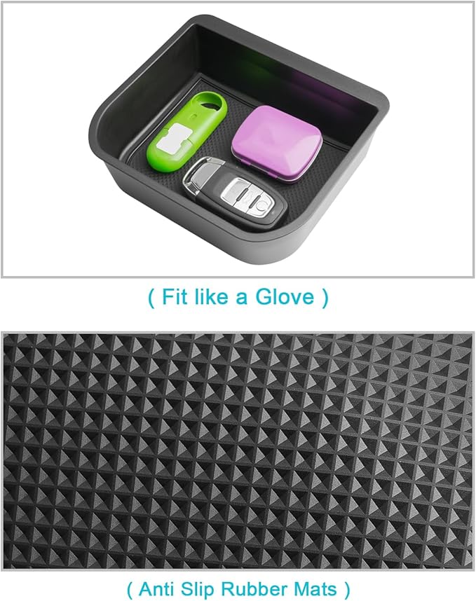 CDEFG Center Console Cool Box Organizer for Lexus GX 550 (2024-2026)/ (2024-2026) Toyota Land Cruiser Prado 250 Armrest Storage Box ABS Insert Tray Accessories (Only Fit Cool Box)