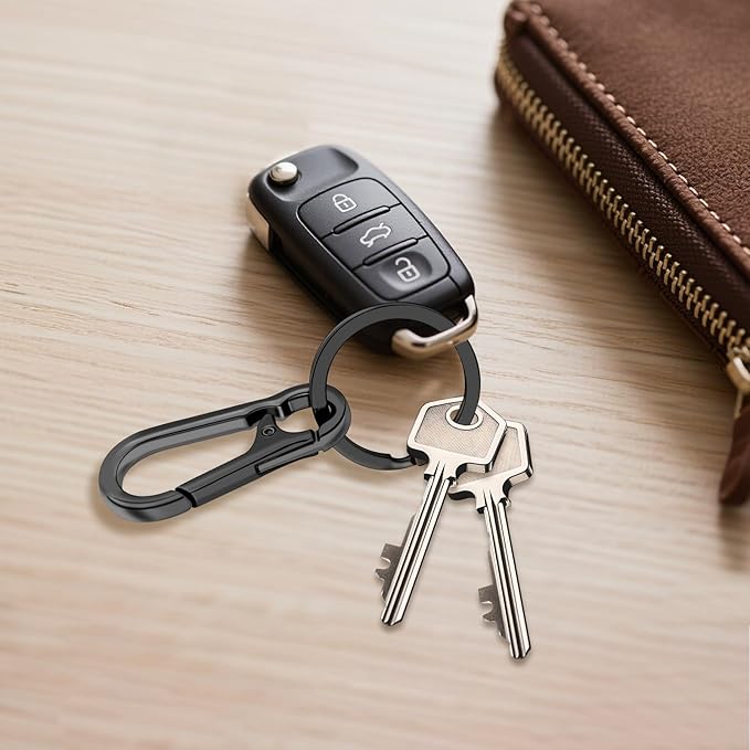 Metal Keychains for Women Men, Key Chain Ring Clip Holder Organizer for Home Car, Cut Keyring Accessories