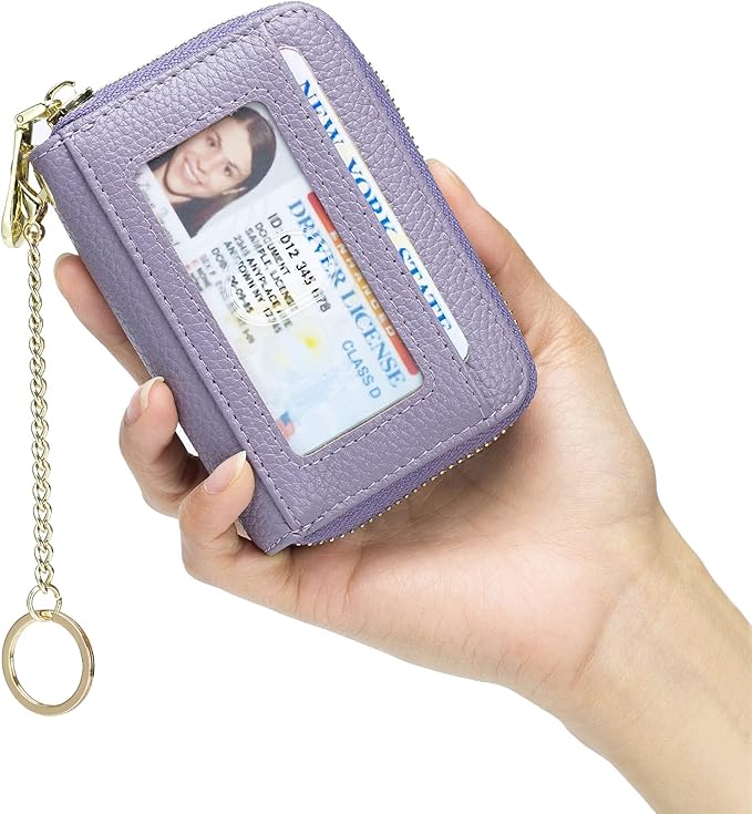 imeetu Rfid Credit Card Holder,Genuine Leather Businese Card Case,Rfid Blocking Wallet for Women & Men