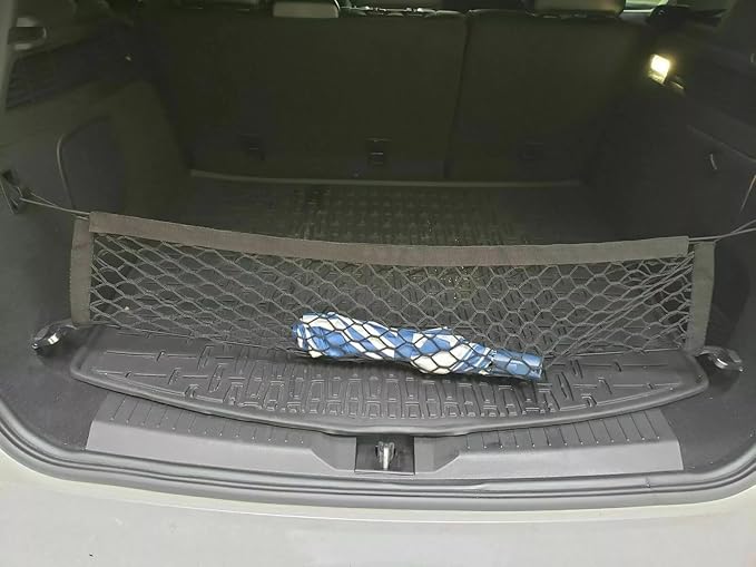 Rear Trunk Organizer Cargo Net for Lincoln MKC 2015-2020 – Envelope Style Cargo Net for SUV - Premium Mesh Elastic Car Trunk Organizer Vehicle Carrier Storage – Compatible with MKC