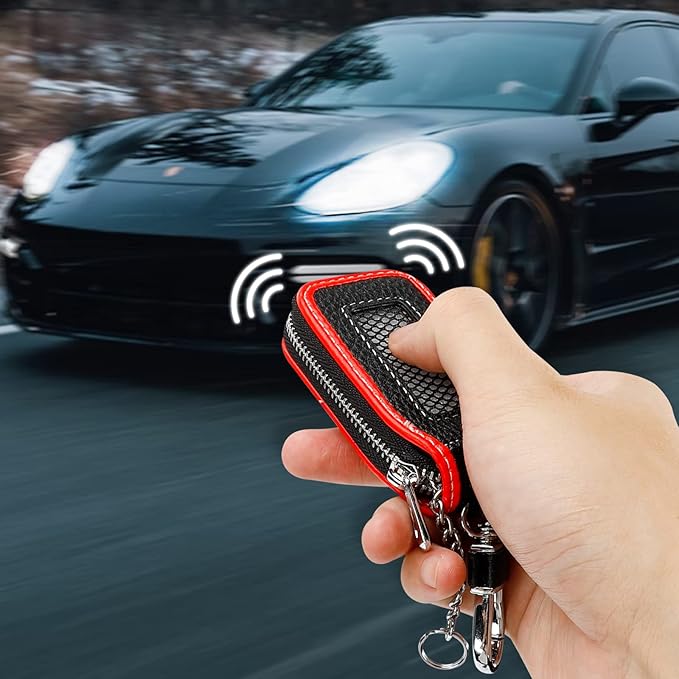 2 Pieces Leather Car Key Chain Case Holder Car Key Case Key Fob Protector Car Key Fob Cover Case