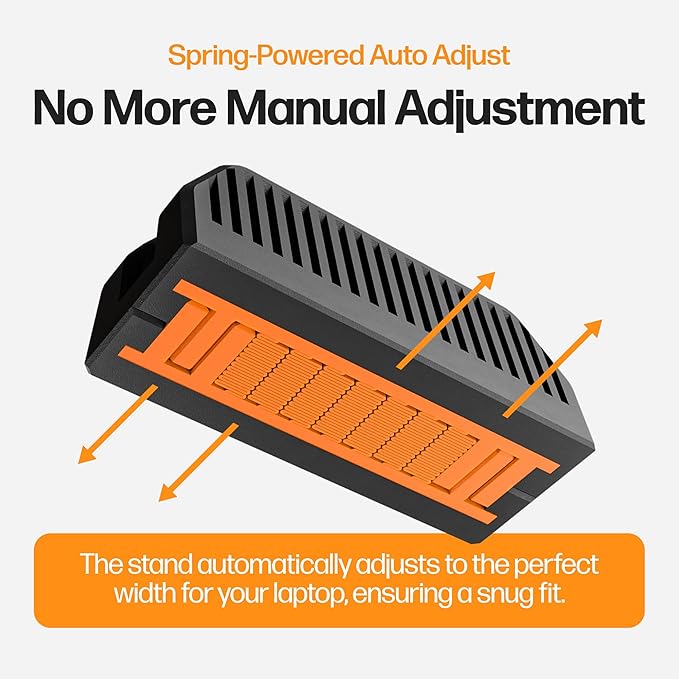 Dual Laptop Stand for Desk ??Vertical Laptop Stand 2 Slot Spring-Powered Auto Adjust ??Dual Vertical Laptop Stand for MacBook Pro Air ??Space Saving Laptop Holder Vertical ??Made in NYC