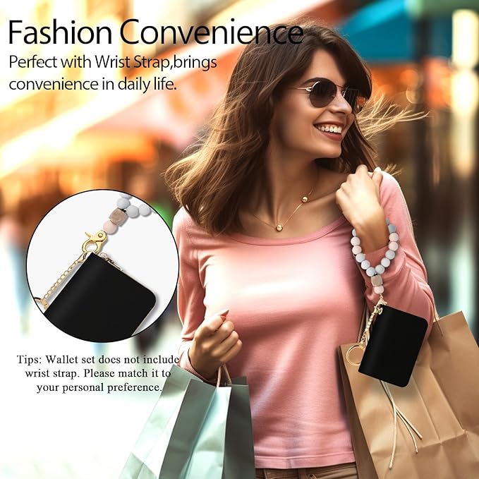 Credit Card Holder RFID Wallet, Small Card Holder Wallet for Women with Keychain Zipper, Funny Leather Print Credit Card Wallets Accordion Gift