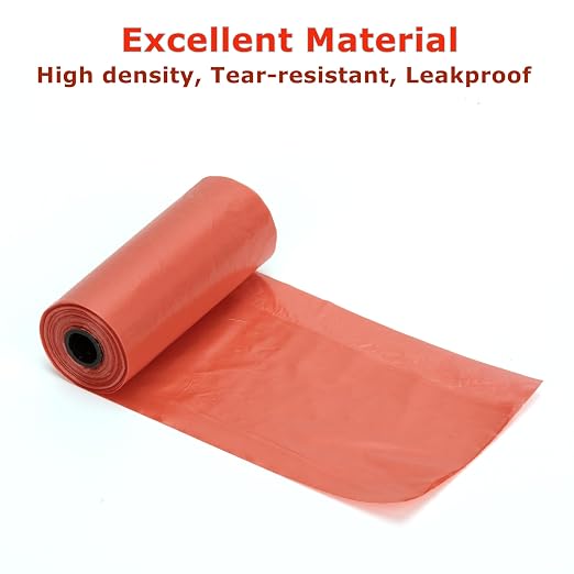 Ginsco 0.8 Gallons Disposable Trash Bags for Mini Car Trash Can, Portable Small Car Garbage Bags, Cars Accessories, Mini Trash Bags, Plastic Trash Bag for Cars/Home/Office (12 Rolls/180 Counts) Red