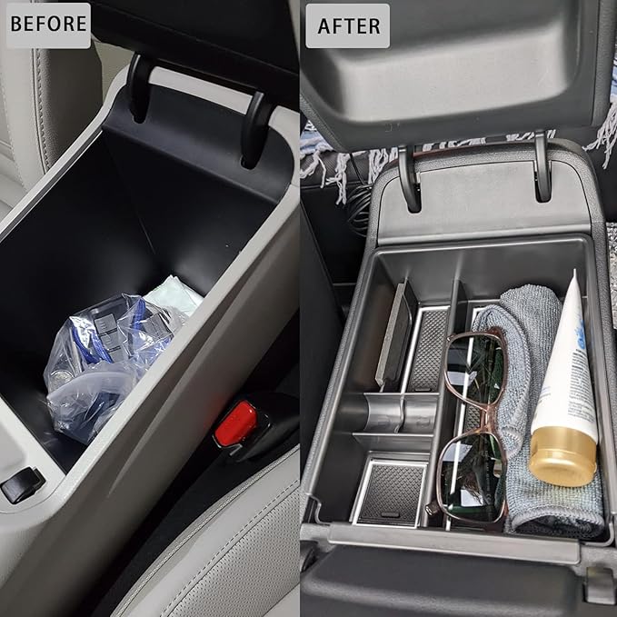 HGWEI Center Console Organizer Compatible with 2022-2024 Hyundai Tucson & Santa Cruz 2022-2025 Interior Accessories Armrest Storage Box Insert Tray (Not for 2025 Limited/Hybrid/Plug-in Hybrid) White