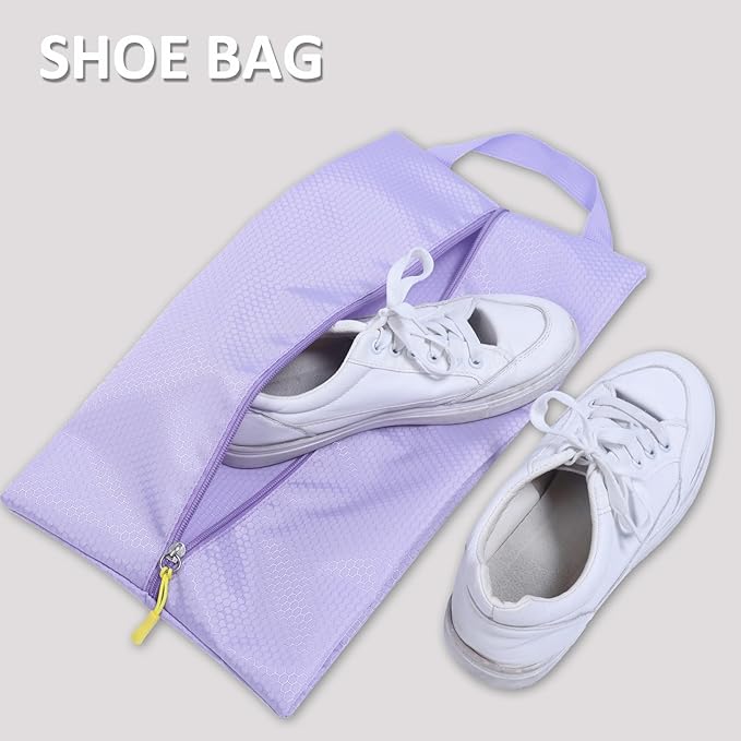 COVAX Packing Cubes for Suitcases, 5 Set Travel Luggage Organizer Bags and Storage Packing Cubes for Women Men, Purple