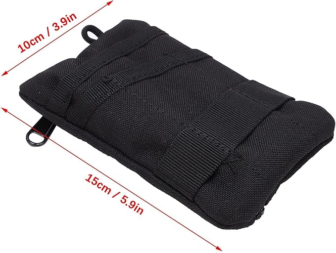 HERCHR Fashion Waist Pack, Portable Travel Zipper Waist Bag Waterproof Outdoor EDC Molle Pouch Wallet for Camping Hiking Running Cycling