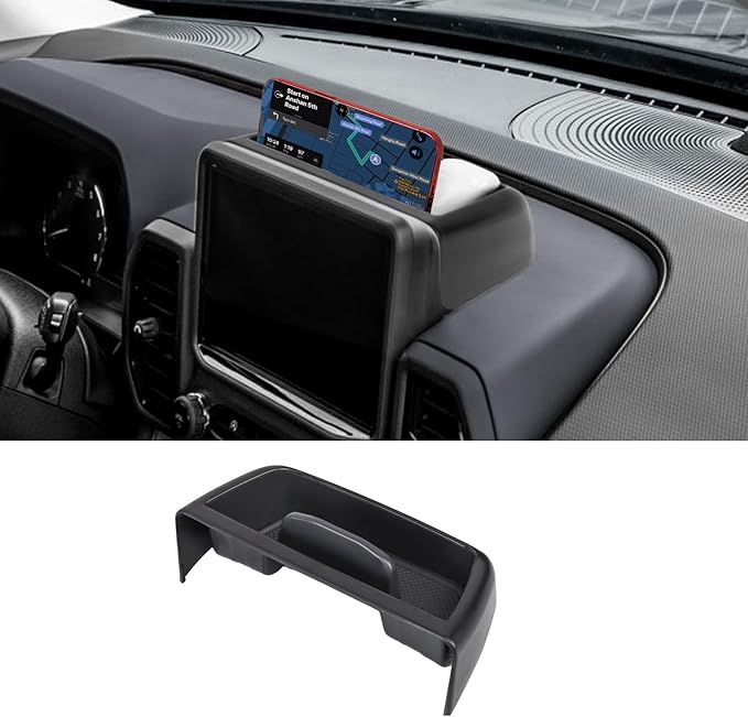 Center Console Dash Storage Tray Compatible with 2021 2022 2023 2024 Ford Bronco Sport CX430 Console Dashboard Organizer Box Phone Holder Insert Storage Tray Secondary Interior Accessories