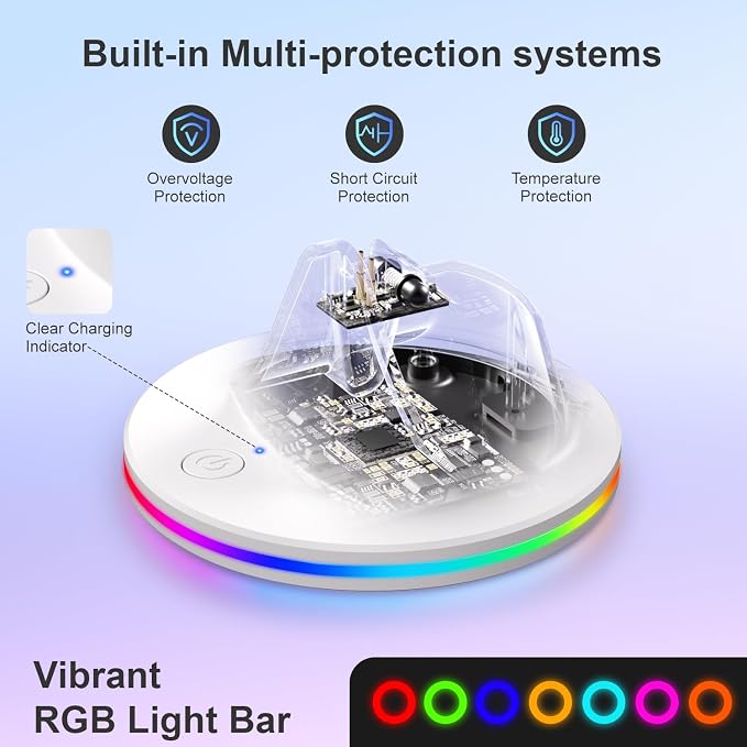 Charging Dock for Meta Glasses Ray-Ban: Wayfarer, Skyler, Headliner & Oakley HSTN Smart Glasses Charger with LED Power Status Light, Cloud Dancer White