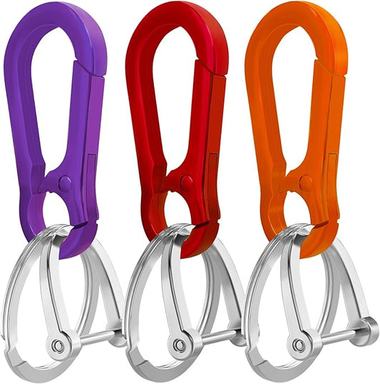 Zinc Alloy Key Chain 3 Packs Keychain Keyring Organizer Key Ring Holder Clip for Men and Women