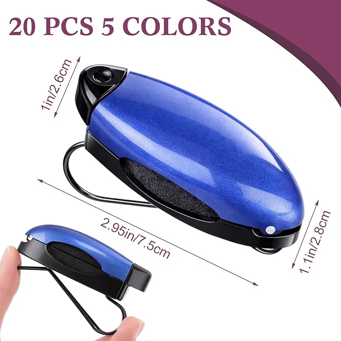 Frienda 5 Pcs Auto Car Vehicle Sun Visor Clip Holder Sunglasses Holder for Eyeglasses Mount Ticket Card Clip for Car Accessories (Classic Color)