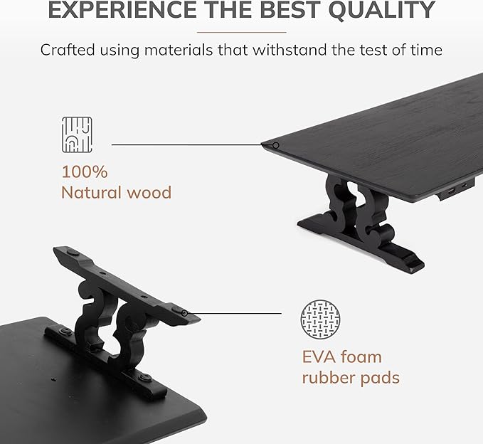 Anji Mountain Monitor Stand - Desktop Organizer & Laptop Riser, Ergonomic Monitor Riser, Space-Saving Monitor Stand for Desk, Durable Construction, Easy Assembly, Ideal for Home & Office