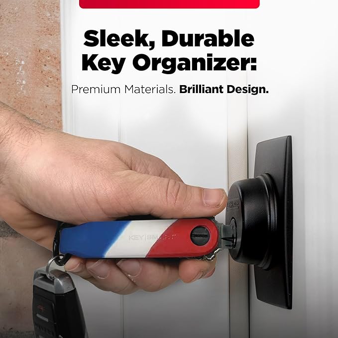 KeySmart Loop - Keychain Key Holder, FKM Silicone Compact Key Organizer for Key Chain, Clutter-Free Compact EDC Key Chains