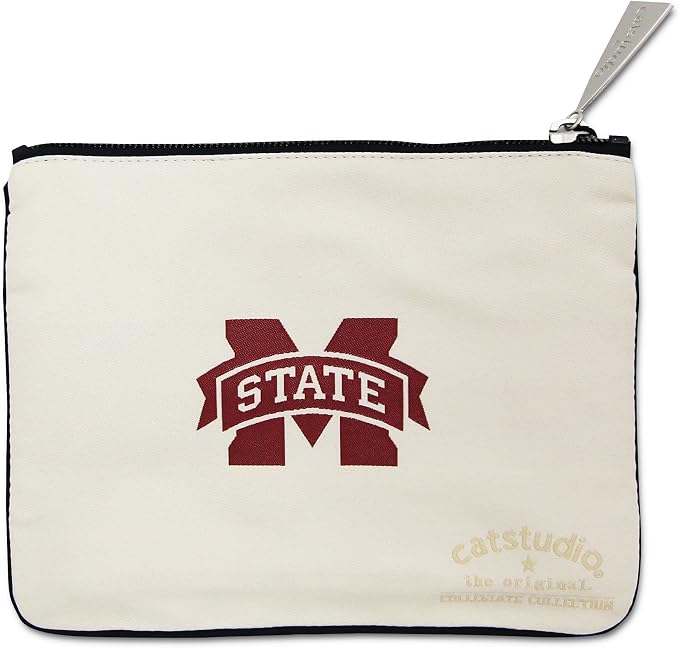 catstudio Mississippi State University Collegiate Zipper Pouch Purse | Holds Your Phone, Coins, Makeup, Dog Treats, & Tech Tools