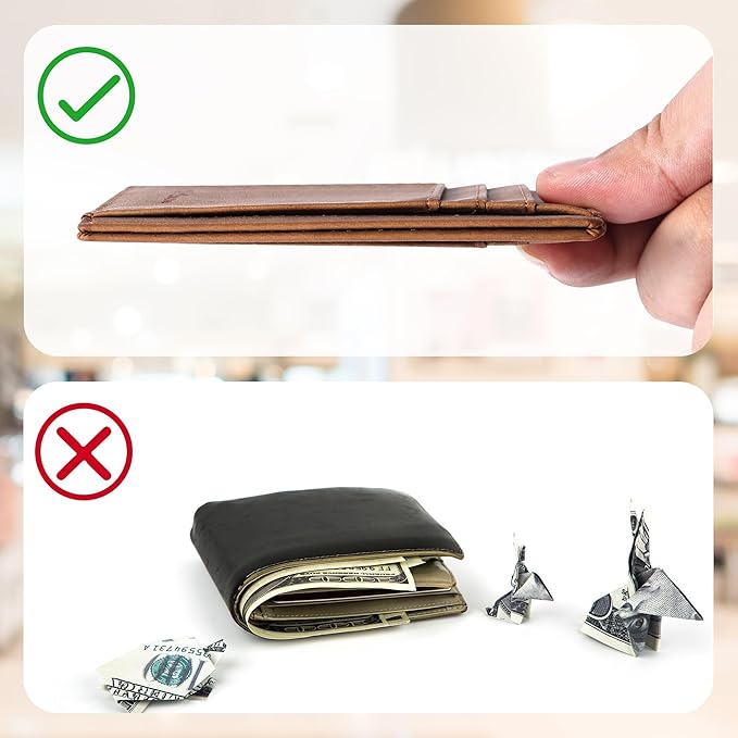Chelmon Slim Wallet for Men, Minimalist Front Pocket RFID Blocking Credit Card Holder