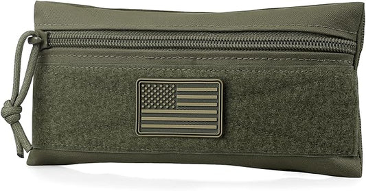 WYNEX Tactical Tool Zipper Pouch, Bag Insert EDC Organizer Utility Admin Storage Pocket Accessories Snack Pouch with Hook Backing for MK3 MK4 Chest Rig