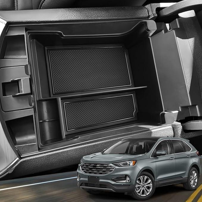 for 2024 Ford Edge Center Console Organizer Tray for 2021-2024 Edge SE/SEL/ST-Line/Titanium/ST Middle Console Storage Center Console Insert Tray Arm Rest Organizer for 2024 Ford Edge Accessories