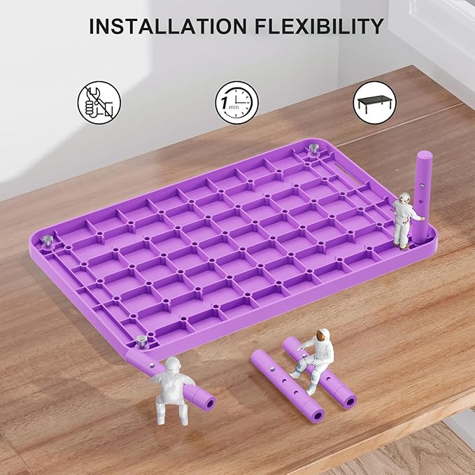 WALI Computer Monitor Stand for Desk, Adjustable Laptop Riser, Desk Monitor Stand Underneath Storage for Office, Home, School Supplies (PTT001-V), 1 Pack, Violet