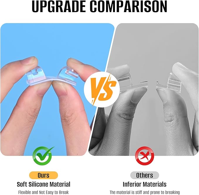 50 Pcs Self Adhesive Cable Clips,Upgraded Cable Management with Screw Hole,Strong Cord Organizer for Under Desk,Car,TV PC,Christmas Light Indoor/Outdoor-L