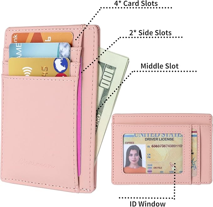 Chelmon Slim Wallet for Men, Minimalist Front Pocket RFID Blocking Credit Card Holder