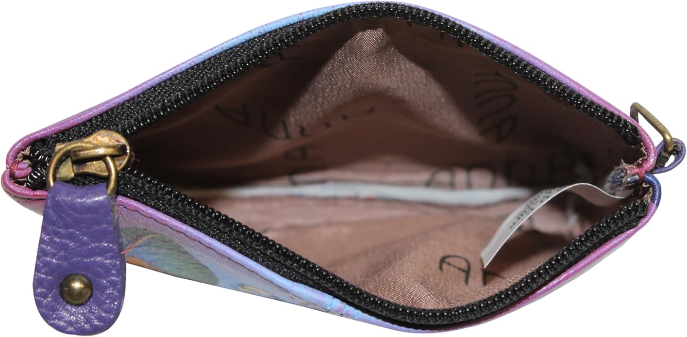 Anna by Anuschka Women's Hand Painted Leather Coin Pouch Purse