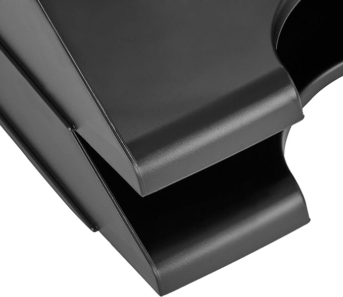 Amazon Basics Rectangular Stackable Office Letter Tray, Desk Organizer for Paper and Document Storage, Black, 12-Pack