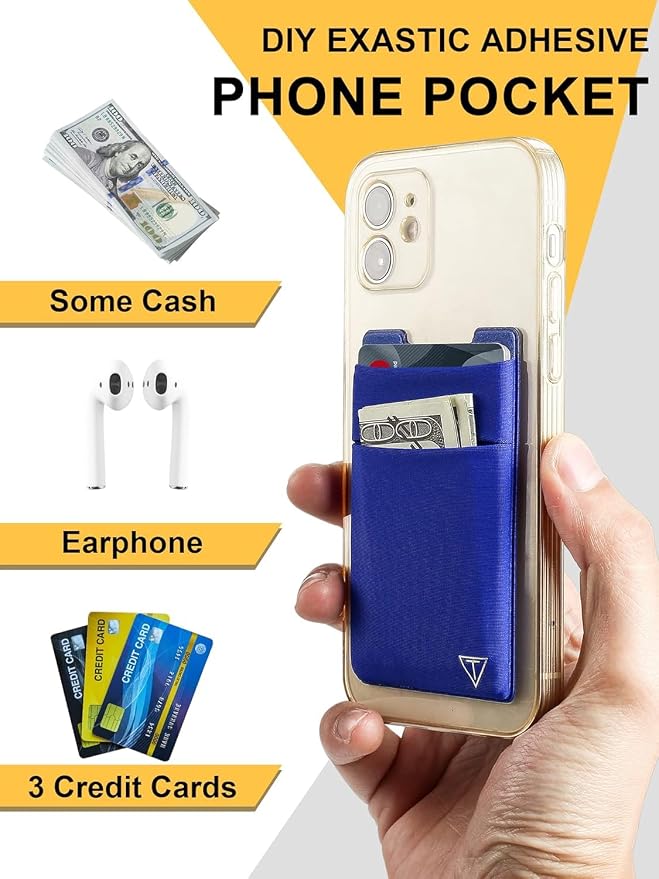 TOYFID Aluminum Wallet for Men - RFID Protected, Scratch Resistant, Large Capacity, Extra Pocket, Sliding Button, Blue