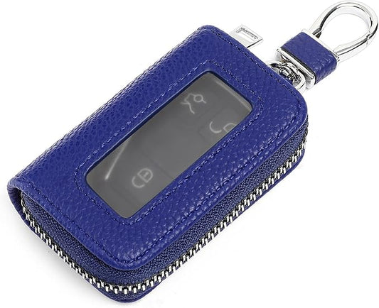 SENDEFN Universal Car Key Fob Case Leather Smart Remote Keychain Protector Holder