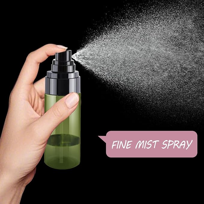 3PCS 50ml Mini Spray Bottles for Travel – Refillable Small Spray Bottle Set with Fine Mist Spray Bottles for Facial Mist, Toners, Perfume
