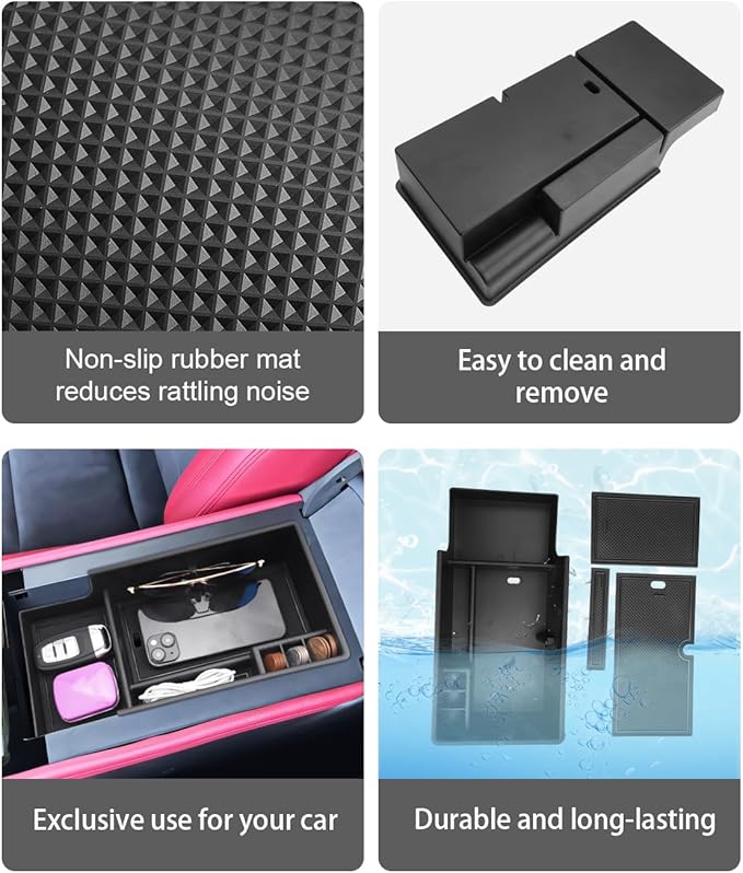 CDEFG for 2024 2025 Chevy Blazer EV Center Console Organizer Tray Compatible with 2024 2025 Chevrolet Blazer EV RS LT Accessories Middle Console Armrest Storage Box Coin Holder(NOT FOR BLAZER)