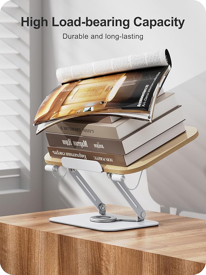 Book Stand for Reading, 360° Adjustable Book Holder, Foldable Book Holder Stand, Cookbook Stand, Textbook Stand, Bible Stand, Hands Rree Book Stand, Laptop Stand, Tablet Stand