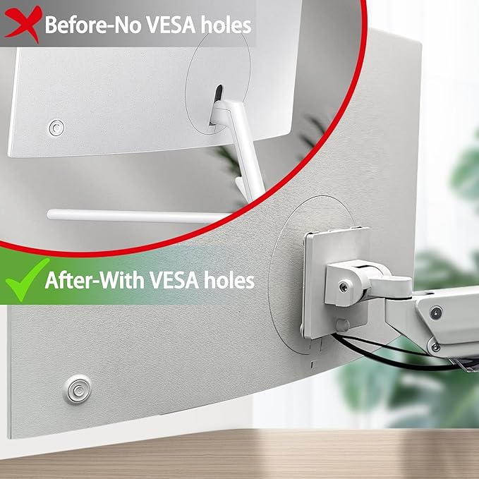 UR59C vesa Mount Adapter is Only Compatible with Samsung UR59 Series ViewFinity 4K Monitor（Fits U32R590, U32R591, U32R592 UR59C Monitorï¼?(White)