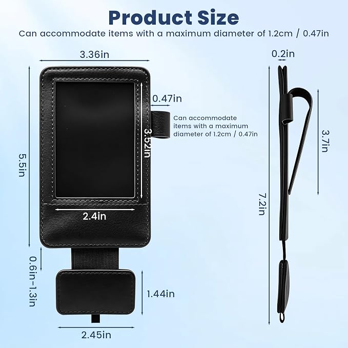 3 in 1 Sunglass & Photo Holder for Car, Car Visor Sunglasses Holder Clip, Sunglass Holder with Strong Magnetism