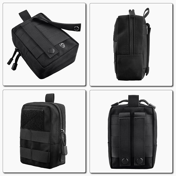 TRIWONDER Tactical Cigarette Pouch Molle Small Military Bag Battery Cigarette Case EDC Utility Card Holder Lighter Slot Mini Cigar Waist Pack