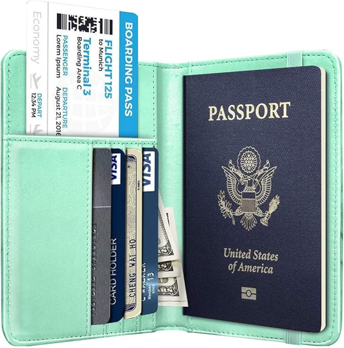 Passport Holder Cover,Traveling Passport Case Cute Passport Wallet for Women,Cactus