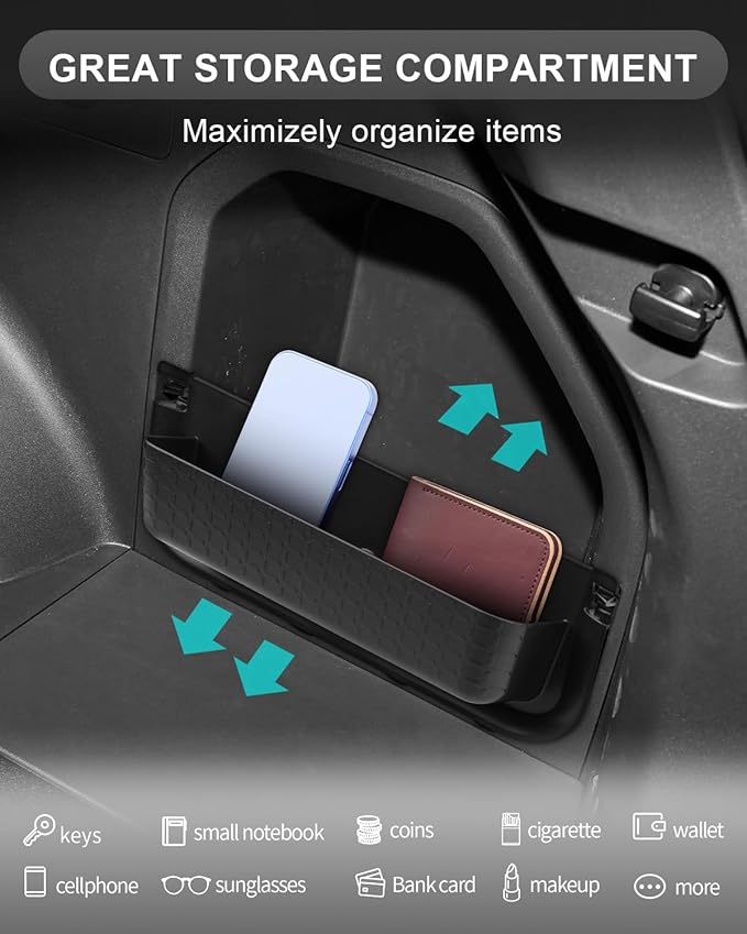 CDEFG for 2026 Toyota RAV4 Rear Cargo Trunk Storage Box for 2026 Toyota RAV4 Accessories Trunk Right Side Storage Divider Cargo Organizer Box
