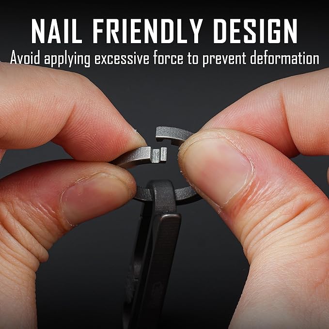KeyUnity KM03 Titanium Keychain Clip Belt Loop Key Holder with Removable Key Ring for Duty Belt