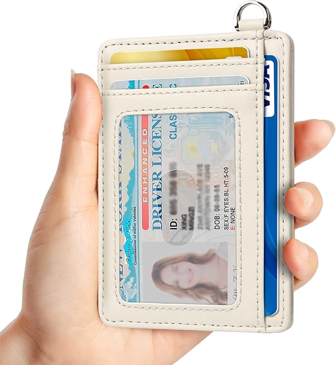 EcoVision Slim Minimalist Front Pocket Wallet, RFID Blocking Credit Card Holder Wallet with Detachable D-Shackle for Men Women