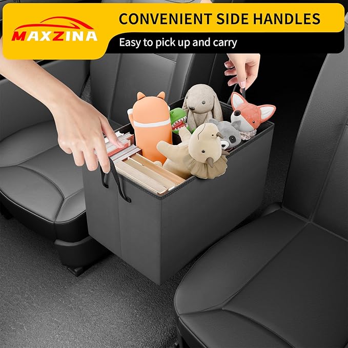 Seat Aisle Storage Box Compatible with 2020-2026 Ford Explorer Rear Car Seat Organizer Foldable Backseat 2nd Row Kids Toys Travel Storage Bin for 2025 Explorer 6 Seats Accessories