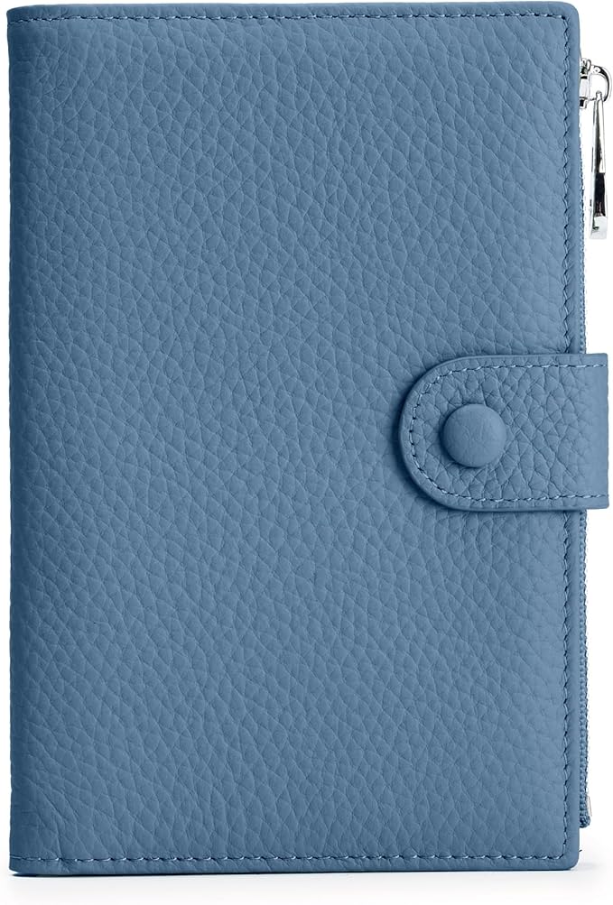 RFID passport holder for travel, Leather Passport Wallet for Women with Zippered Coins Pocket and SIM Slots, Passport Cover Case for Travel