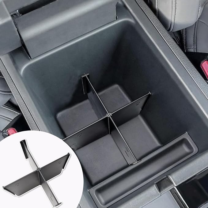 HGWEI Center Console Organizer Compatible with Honda Pilot 2023-2025 and Ridgeline/Passport 2024-2026 Interior Accessories Armrest Storage Box Insert Compartment Dividers Tray, Black